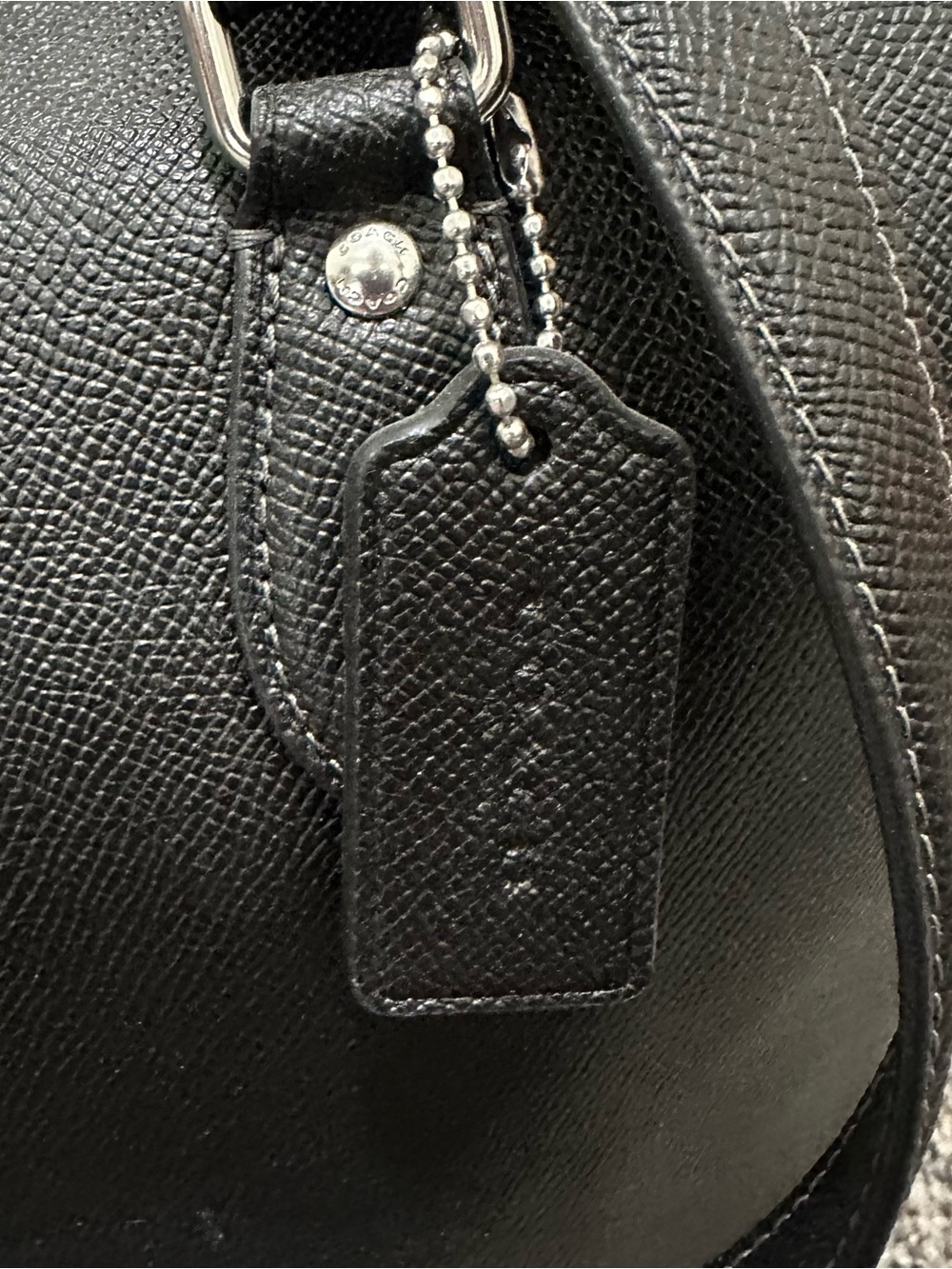 NWT Coach Gallery Tote CH285 Black Crossgrain Leather Silver - Picture 13 of 16
